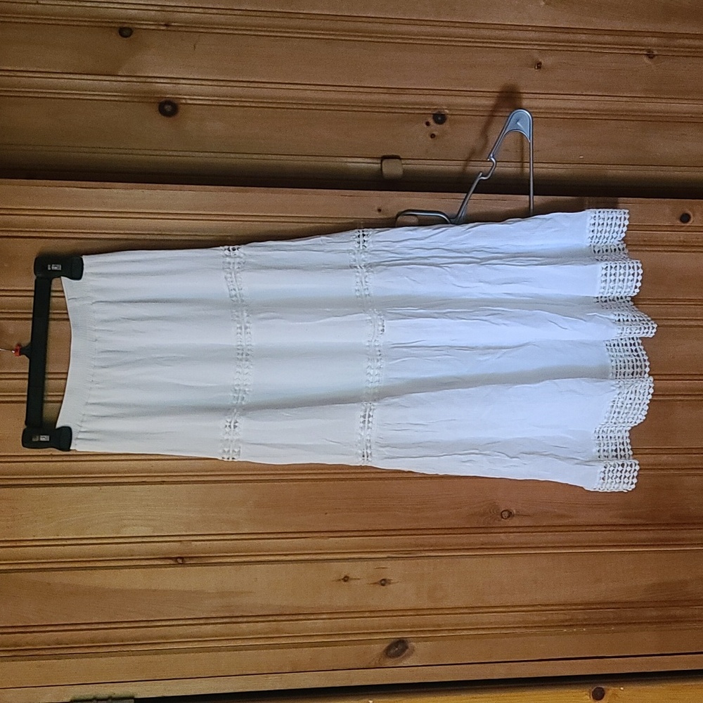 Long white skirt size small from forever 21